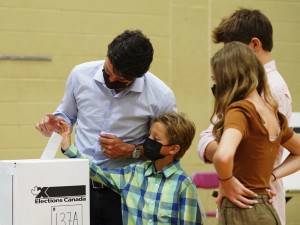 Ballot castings during the Canada Election. Photo by AP - Photojournalist. 