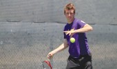 Ready to go: Connor Treacy preparing for SCIAC tourney. 
Photo by Tora Thuland - Staff Photographer