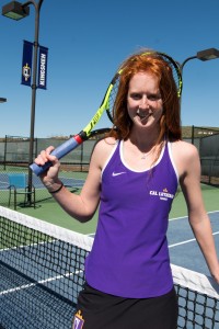 Senior Sarah Seeman has played Regals tennis for four seasons. She said she looks up to professional tennis player Rafael Nadal, the No. 2 men’s singles player in the world Photo by Katie May - Photojournalist)