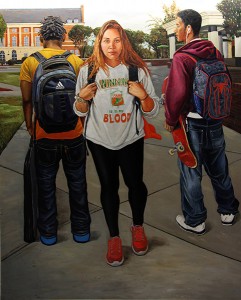 Nan Liu, "On Campus - Winning is in My Blood", oil on canvas, 60x73in, 2013