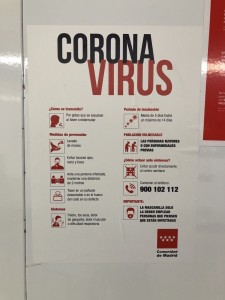 Signs in the metro tunnels