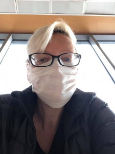 I wore a real mask on the flight from Madrid to London.