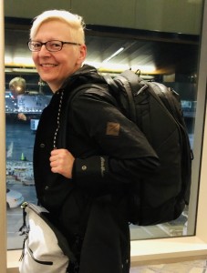 LAX, February 3: Looking forward to backpacking through Europe and the UK for 19 weeks.
