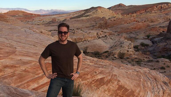 Michael Mayers hiking in Nevada