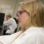 Brittany Smolarski in the lab